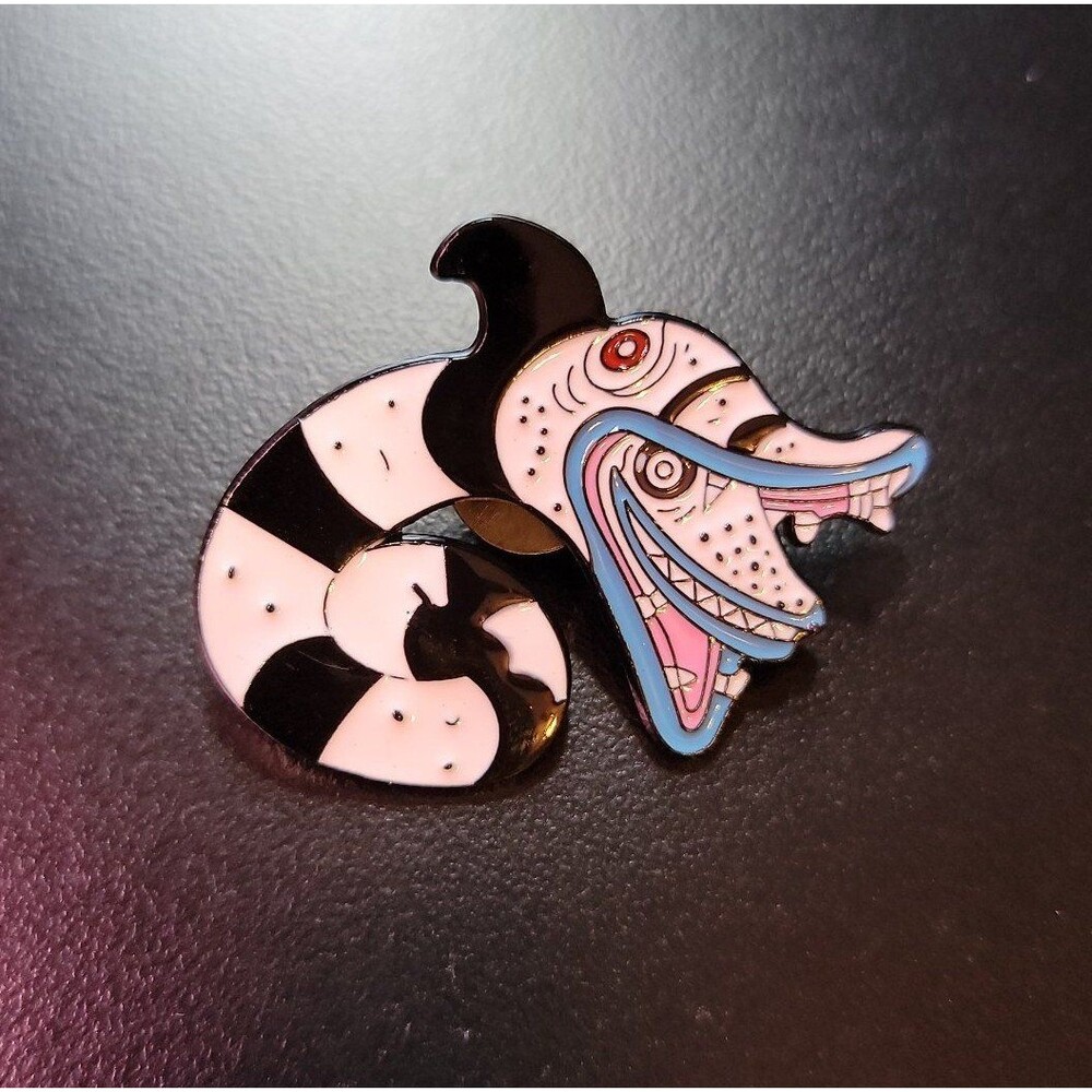 Beetlejuice‎ sandworm enamel pin